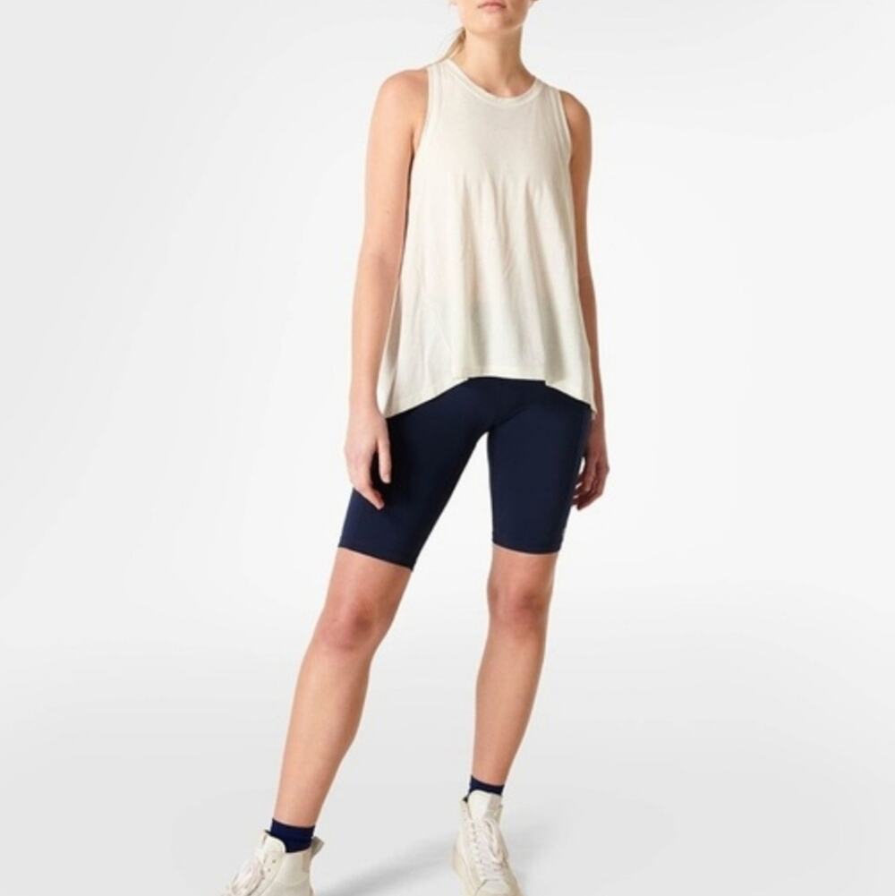Sweaty Betty Easy Peazy Vest Tank Top Cream White Medium